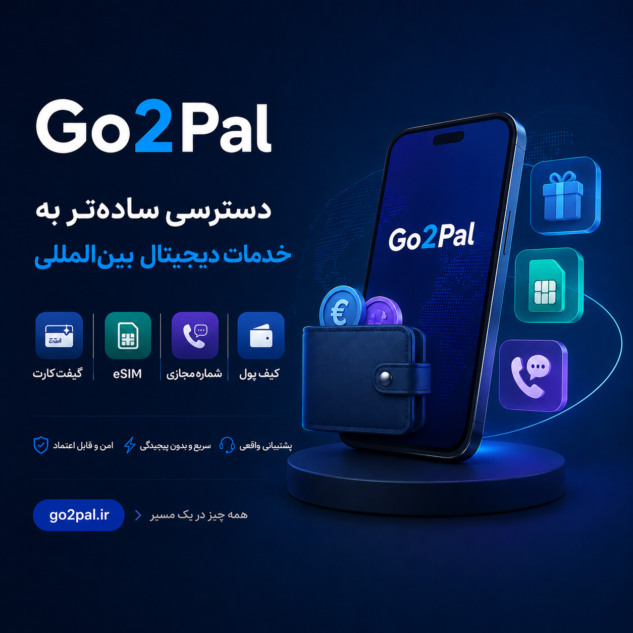 Go2Pal برای دسترسی ساده‌تر به خدمات دیجیتال بین‌المللی
